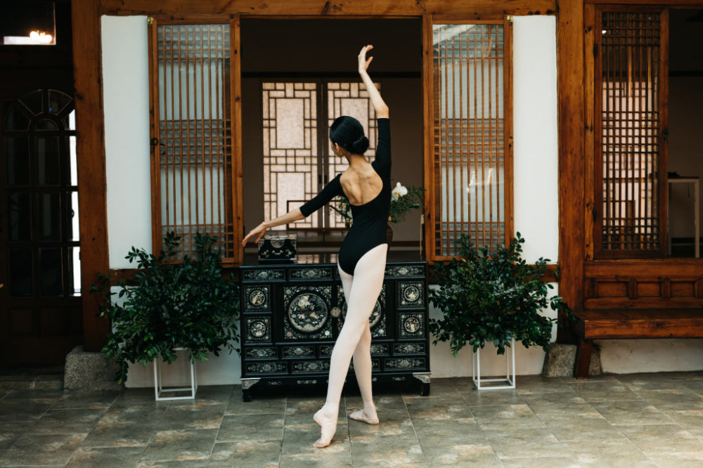 Girls Black Ballet Onesies