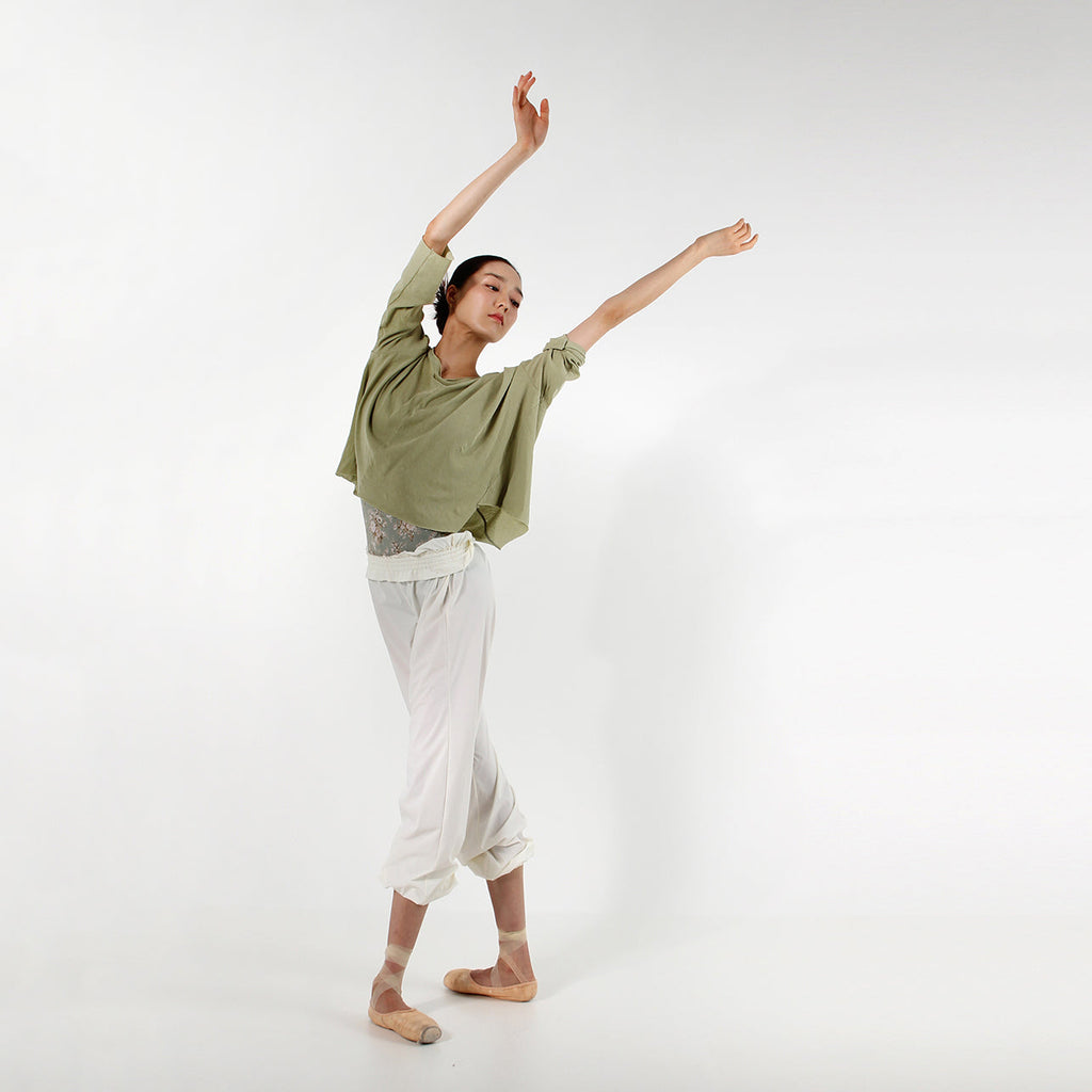 Girls White Ballet Warm Up Trousers
