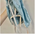Ice Blue "Daniela/CV-Ice/CV-Misty Rose" Velvet Ballet Onesies
