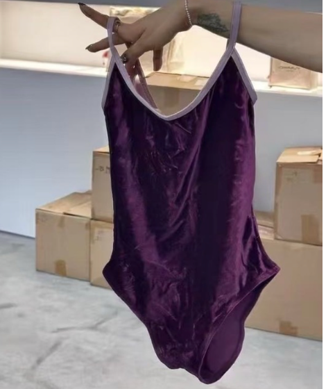 Women Dark Purple "Fiona/V-Roxy/N-Magic/Mesh-Opera" Ballet Onesies