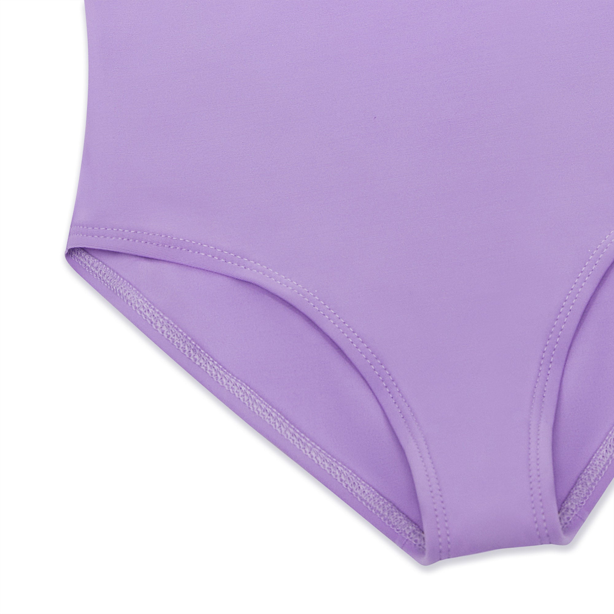 Girls Purple Embroidered Ballet Onesies