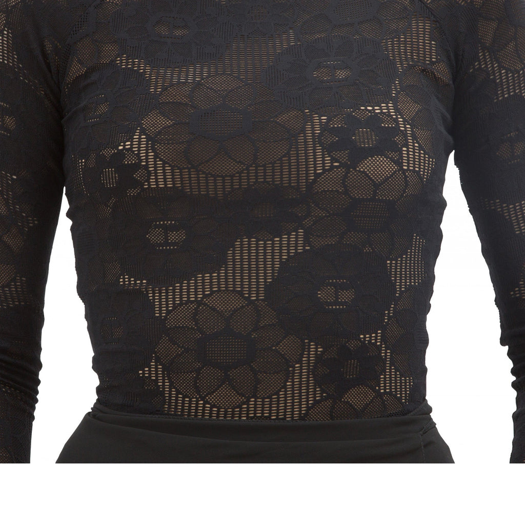 Girls Black Lace Ballet Top
