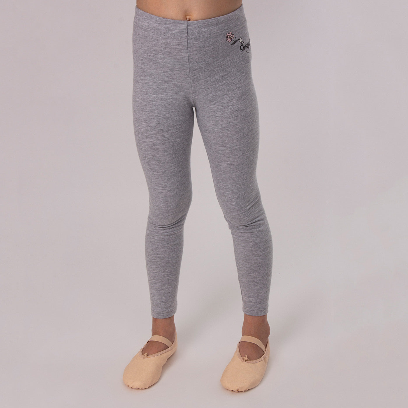 Girls Grey Ballet Leggings