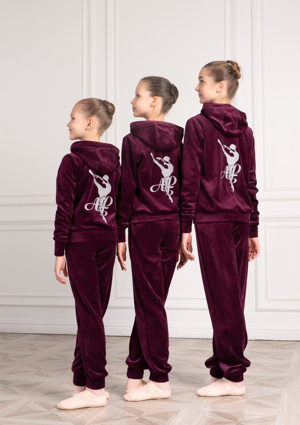 Girls Cherry Velvet Ballet Set
