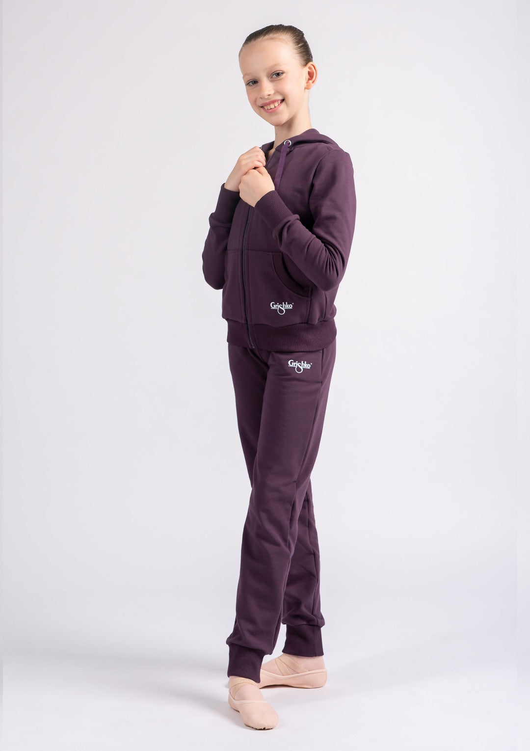 Girls Purple Cotton Trousers
