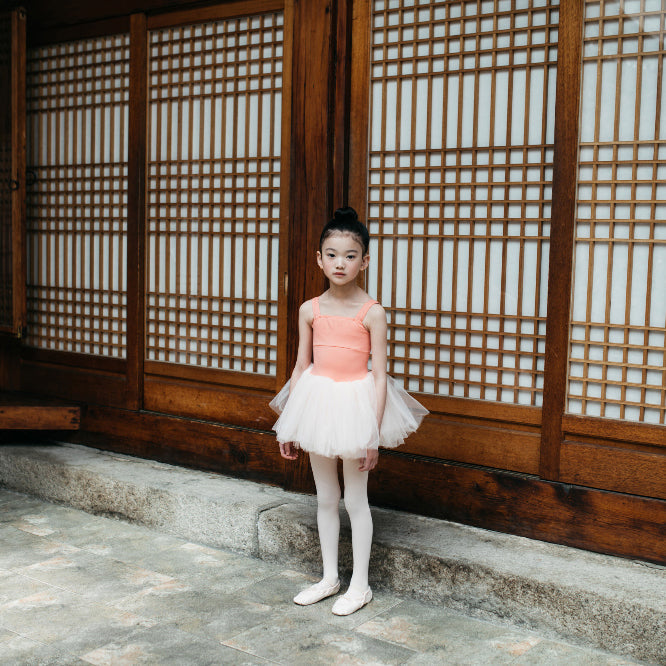 Girls Peach Ballet Onesies