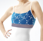 Girls Blue Embroidered Ballet Onesies