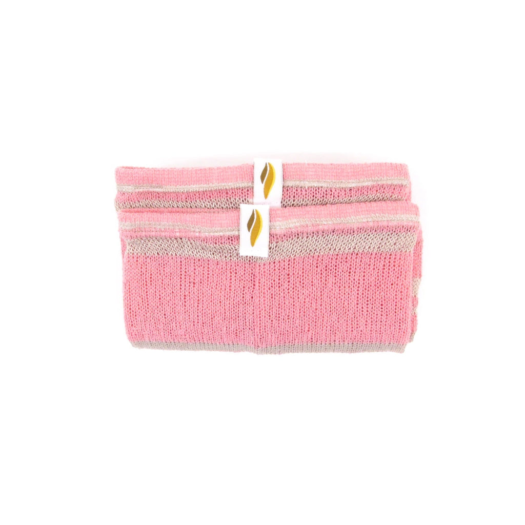 Adult Pink Stripes Ballet Warm Up Socks