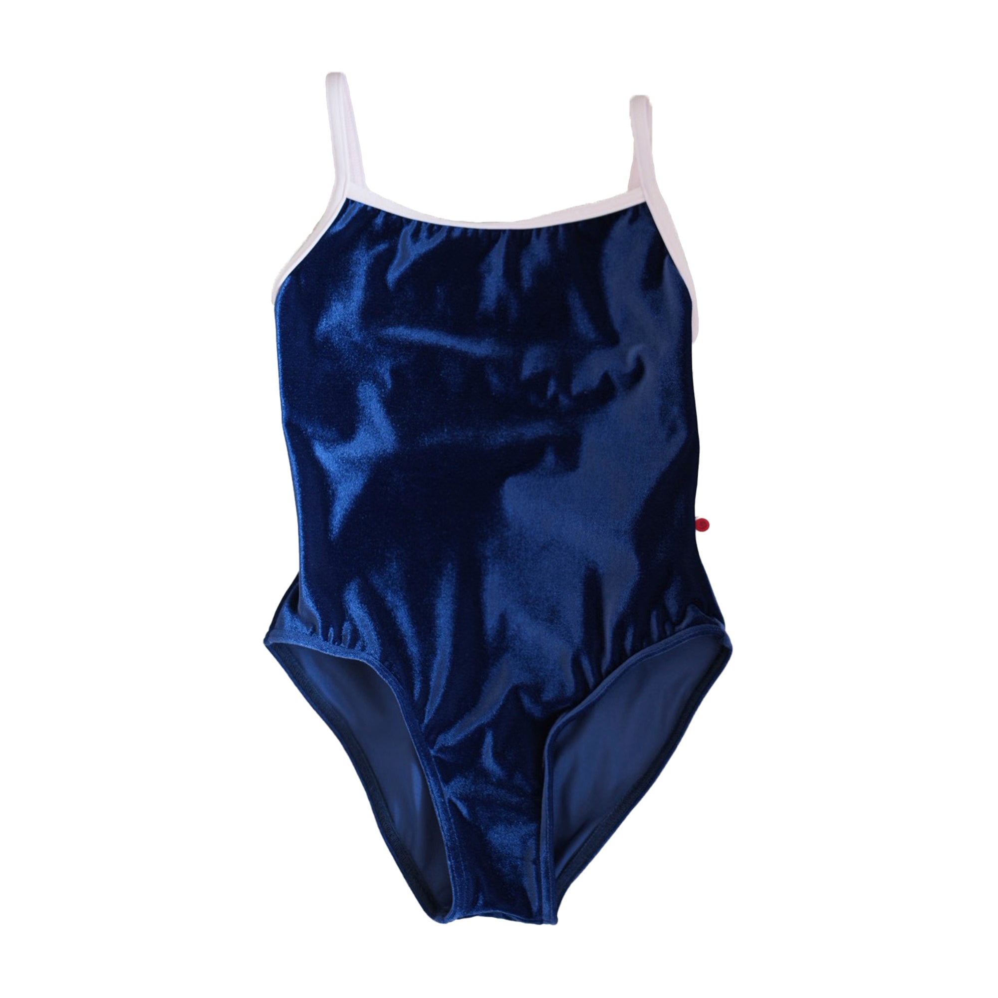 Girls Dark Blue "Marisa" Velvet Ballet Onesies