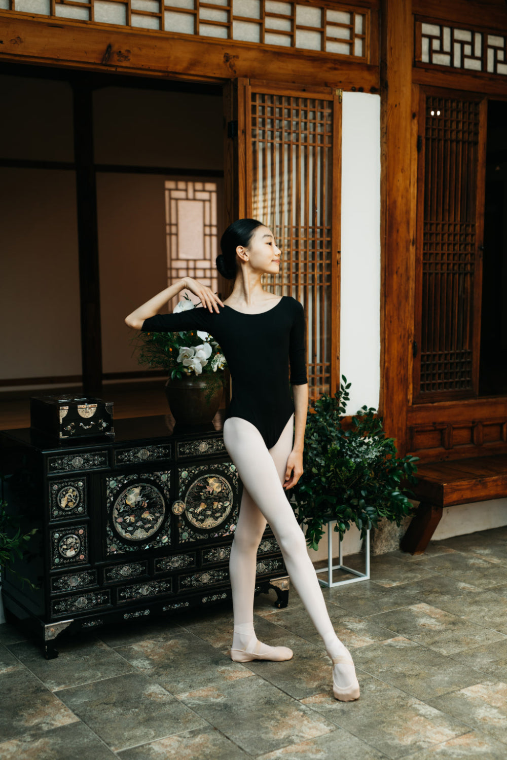 Girls Black Ballet Onesies
