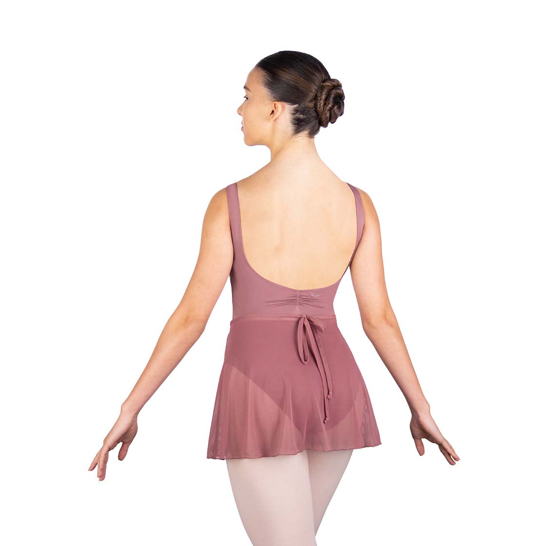 Women Pink Embroidered Ballet Skirt(Léonie/105 Wild Rose/Ivory)