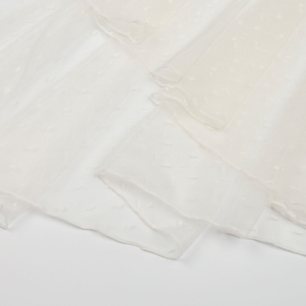 Girls White Dots Ballet Skirt