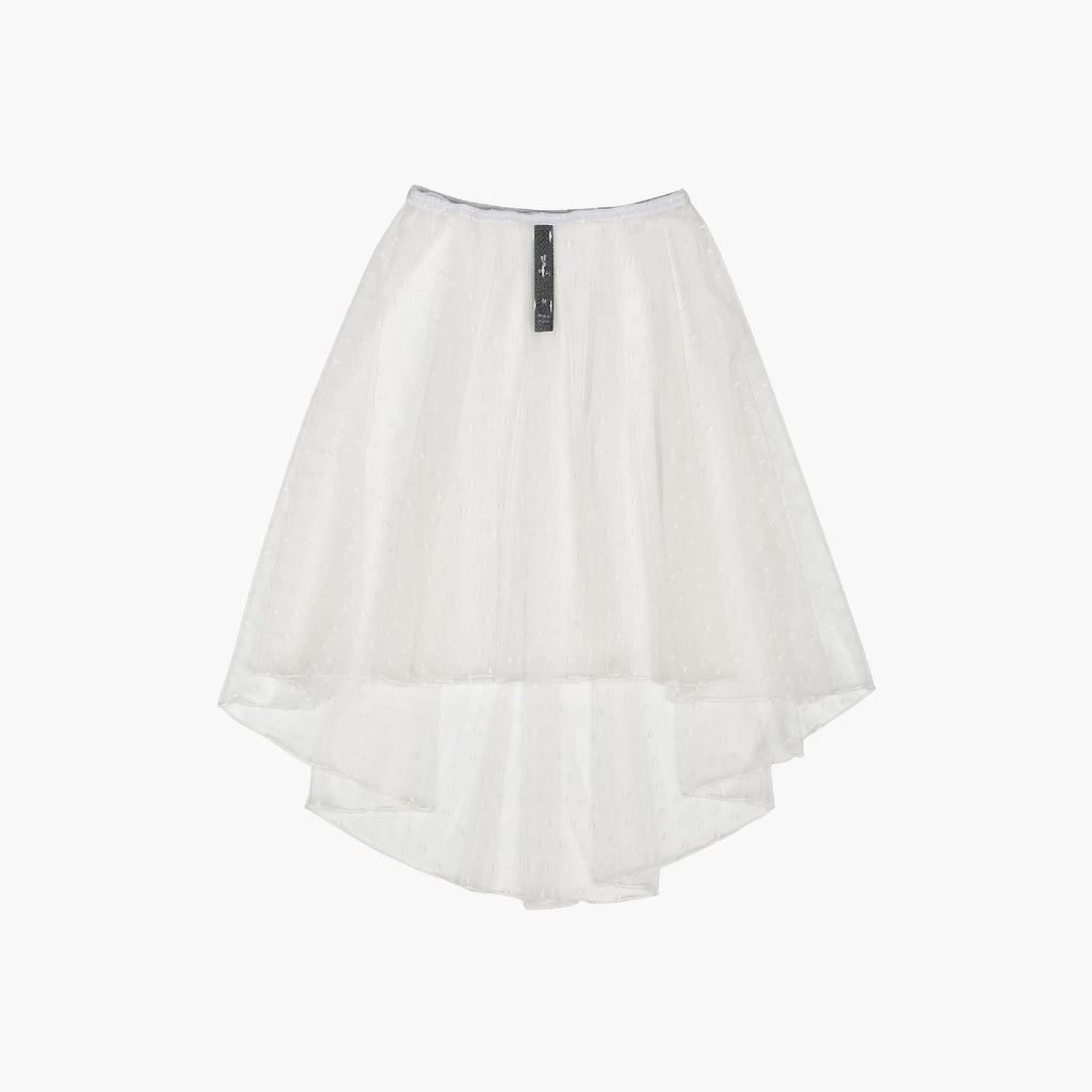 Girls White Dots Ballet Skirt