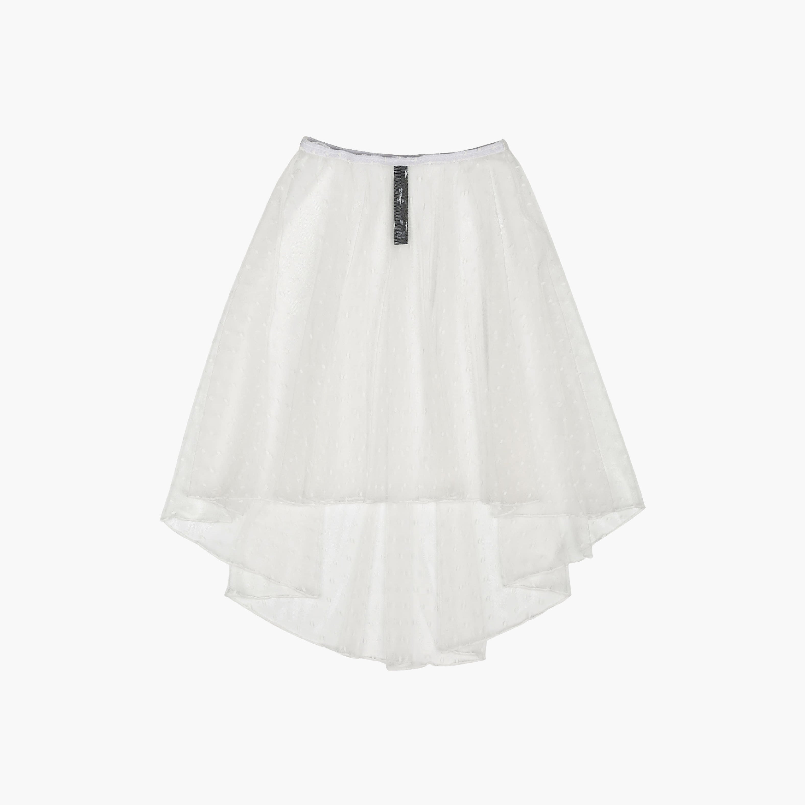 Girls White Dots Ballet Skirt