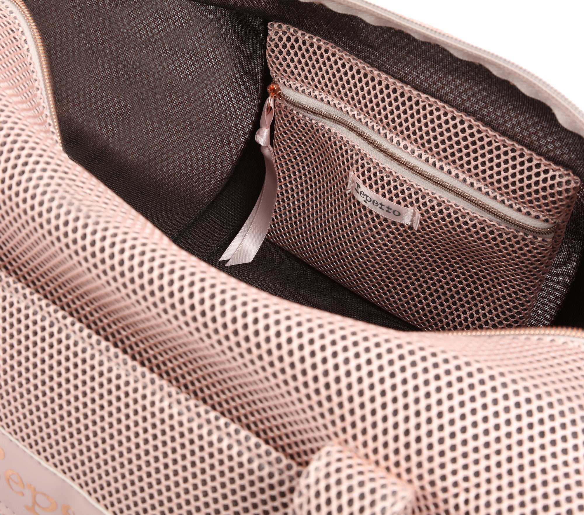 Girls Pink Mesh Duffle Bag