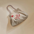 Girls Beige Stripes Ballet Handbag(L xH :66x38 cm)