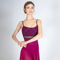 Women Fuchsia"BRIGID"Ballet Onesies(CD24038-4/L46R+TRD49+TP11)