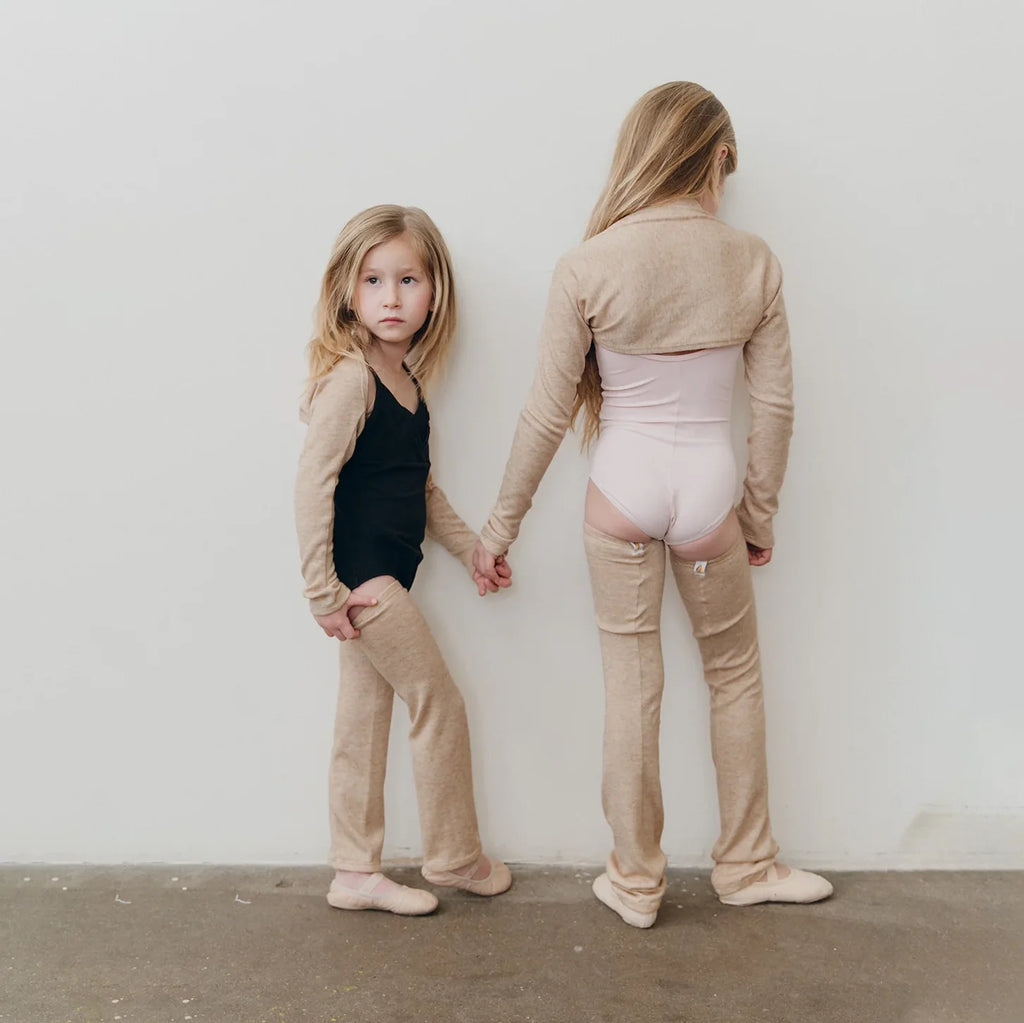 Girls Oatmeal Ballet Leg Warmers(Biscotti - KIDS leg warmers)