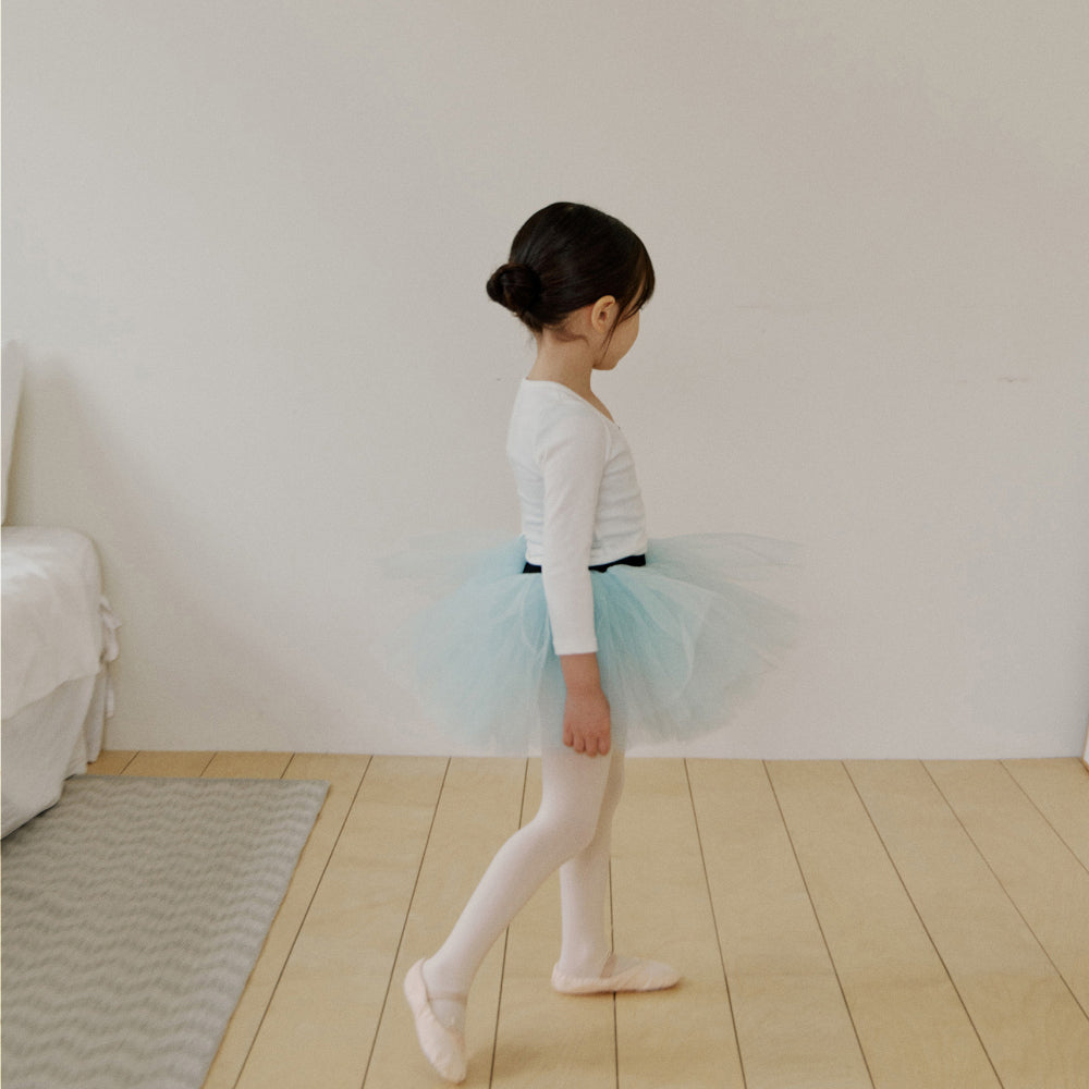 Girls White Ballet Wrap Cardigan