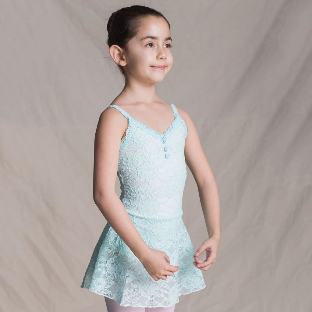 Girls Light Blue Lace Ballet Onesies(C1513/Blue)