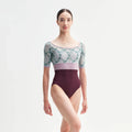 Women Wine Red "Vittoria" Ballet Onesies(CD26041-1/L63r+(L09+TRD14)+L74)