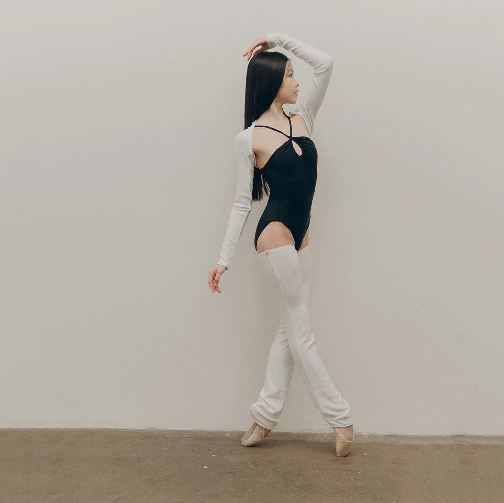 Girls White Ballet Shoulder Warmer
