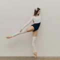 Girls White Ballet Top