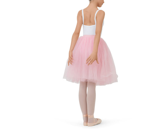 Girl Pink Long Tulle Skirt