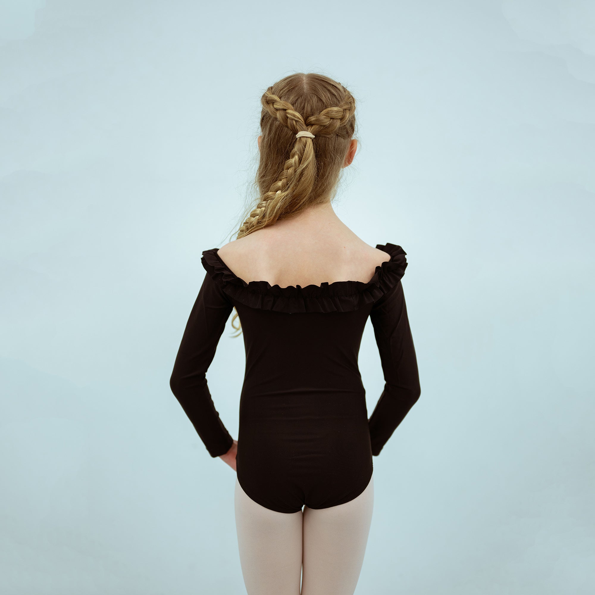 Girls Black Ballet Onesies(1829/Black)