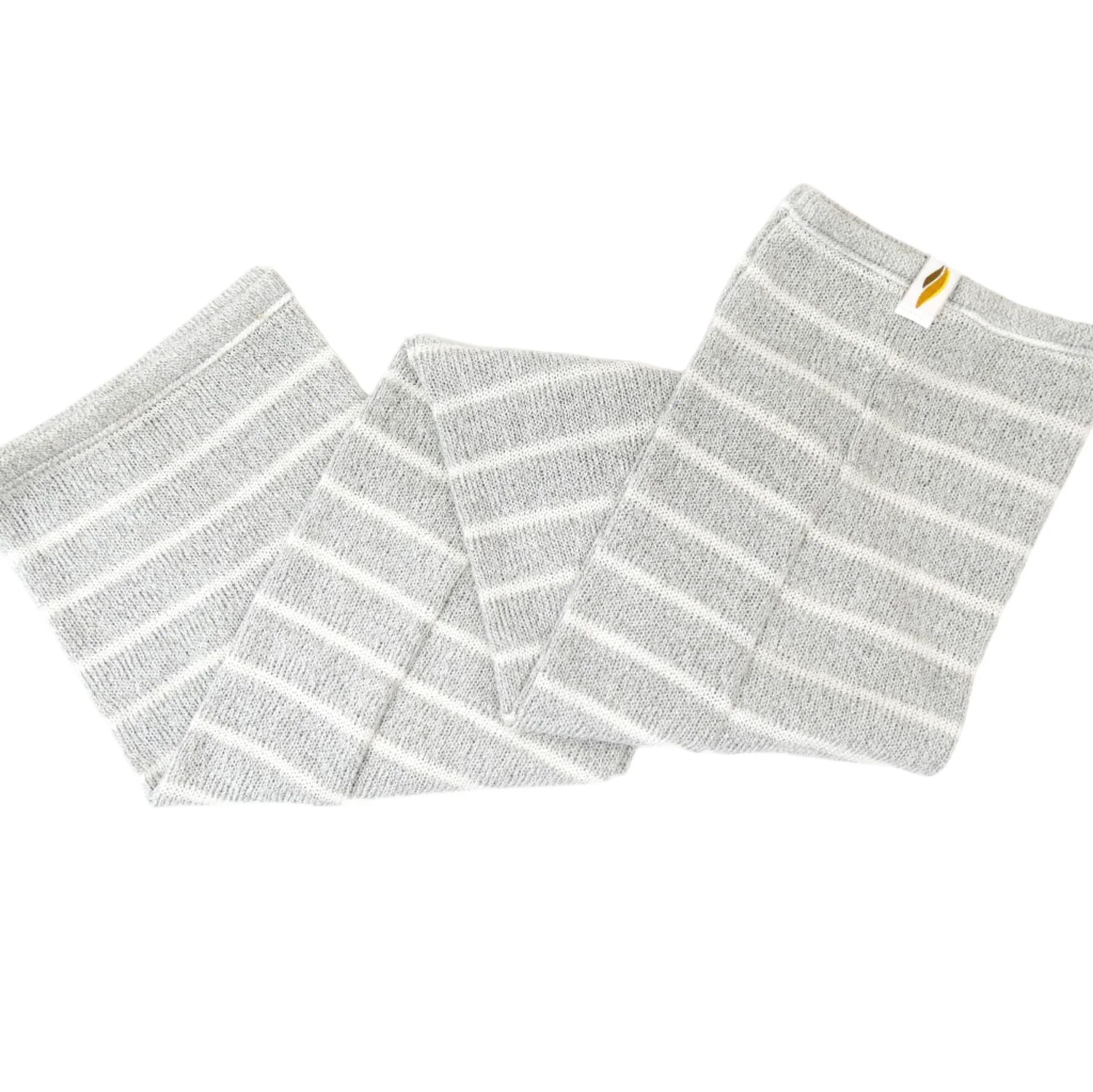 Boys & Girls Grey Stripes Ballet Leg Warmers(Doe - KIDS leg warmers)