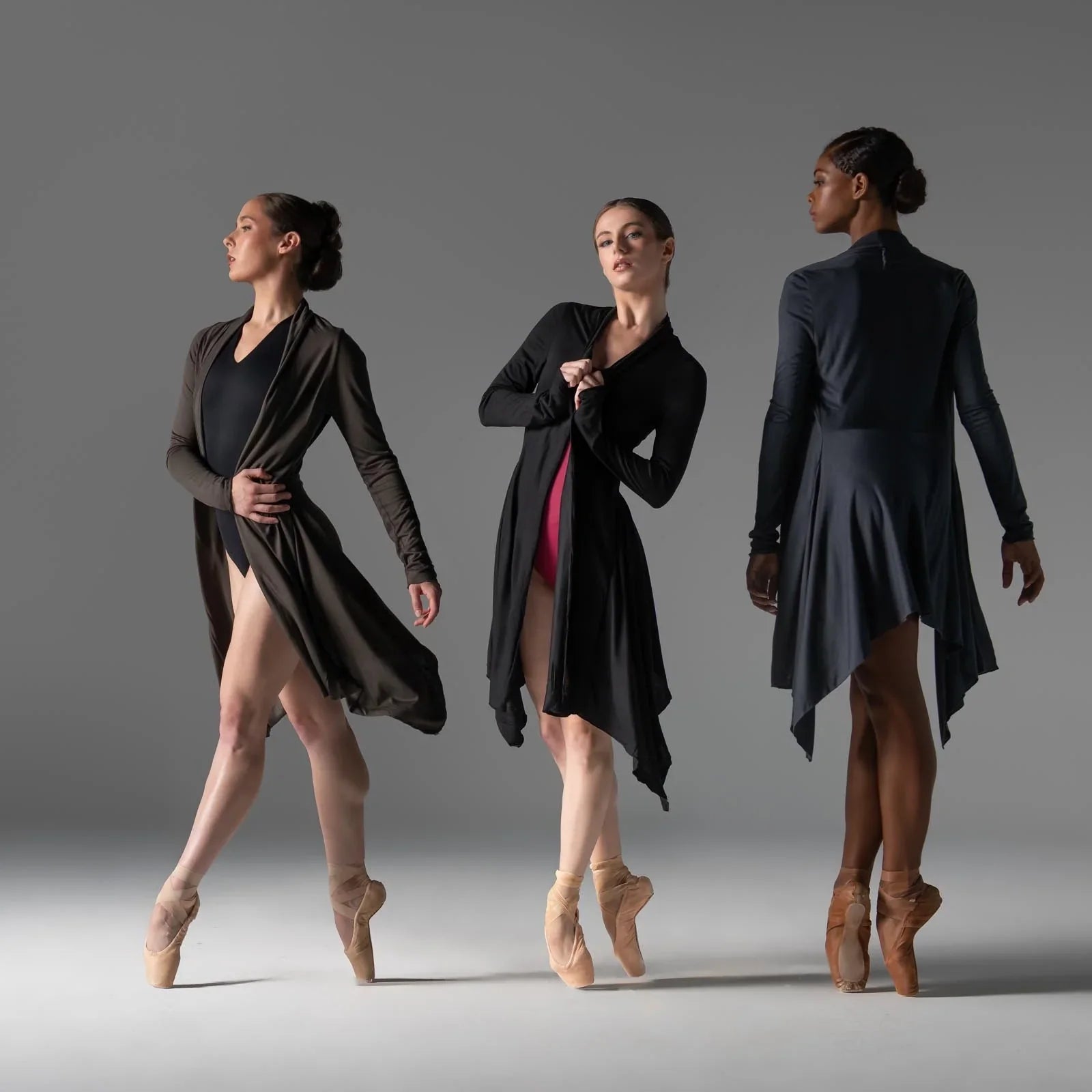 Women Black Ballet Cardigan(Etsu/01 Noir)