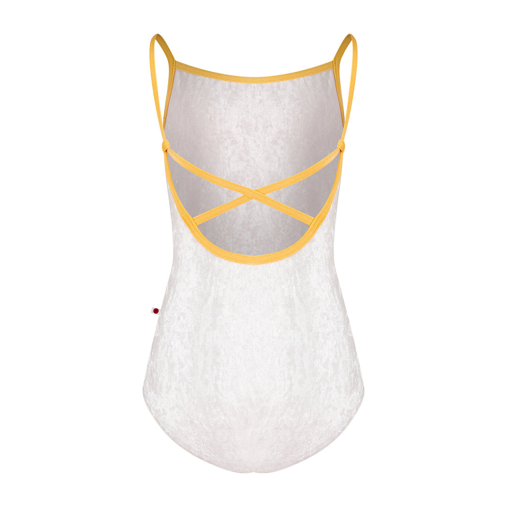 Girls White Velvet Ballet Onesies
