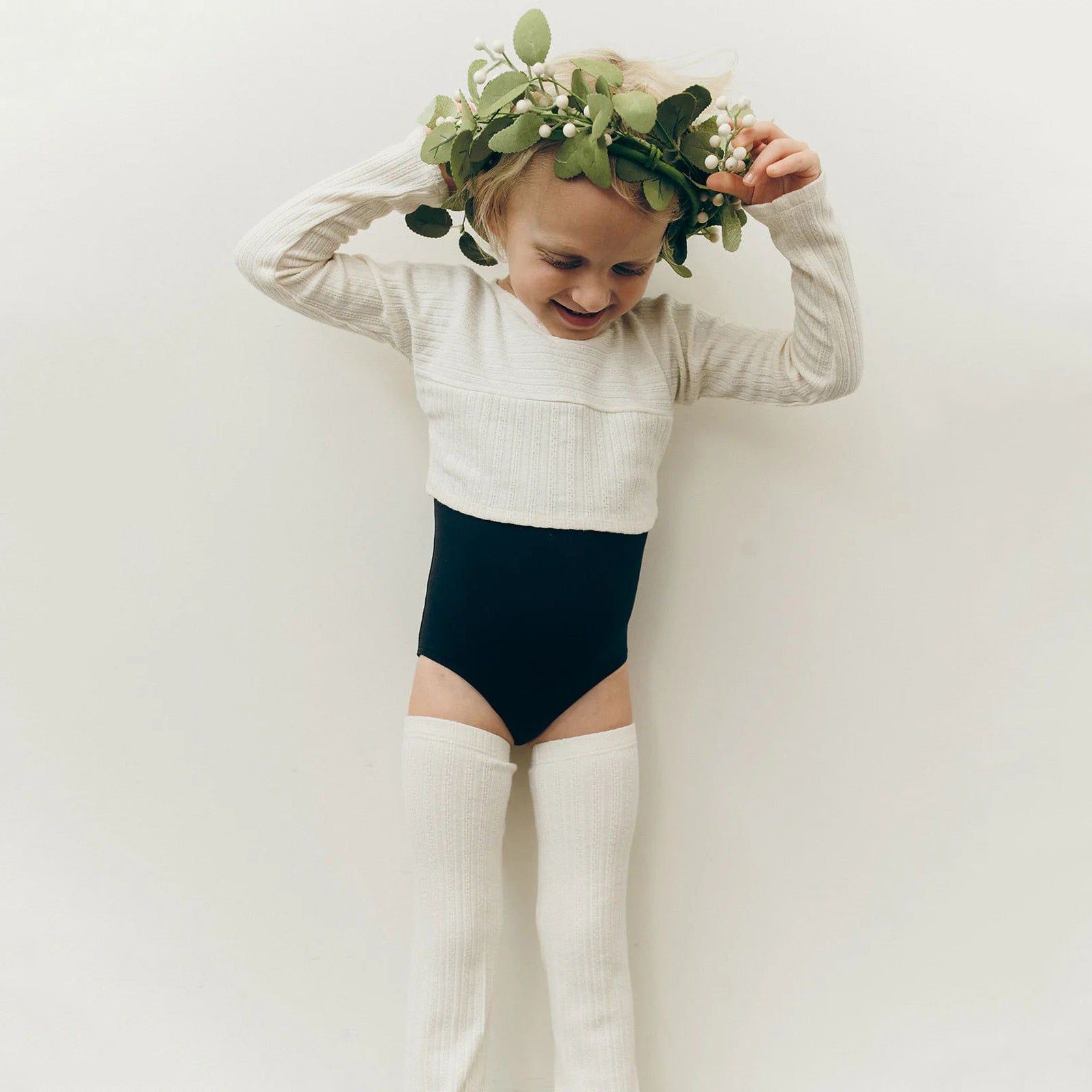 Girls Cream Ballet Top(Feather - Kids Vika Top)