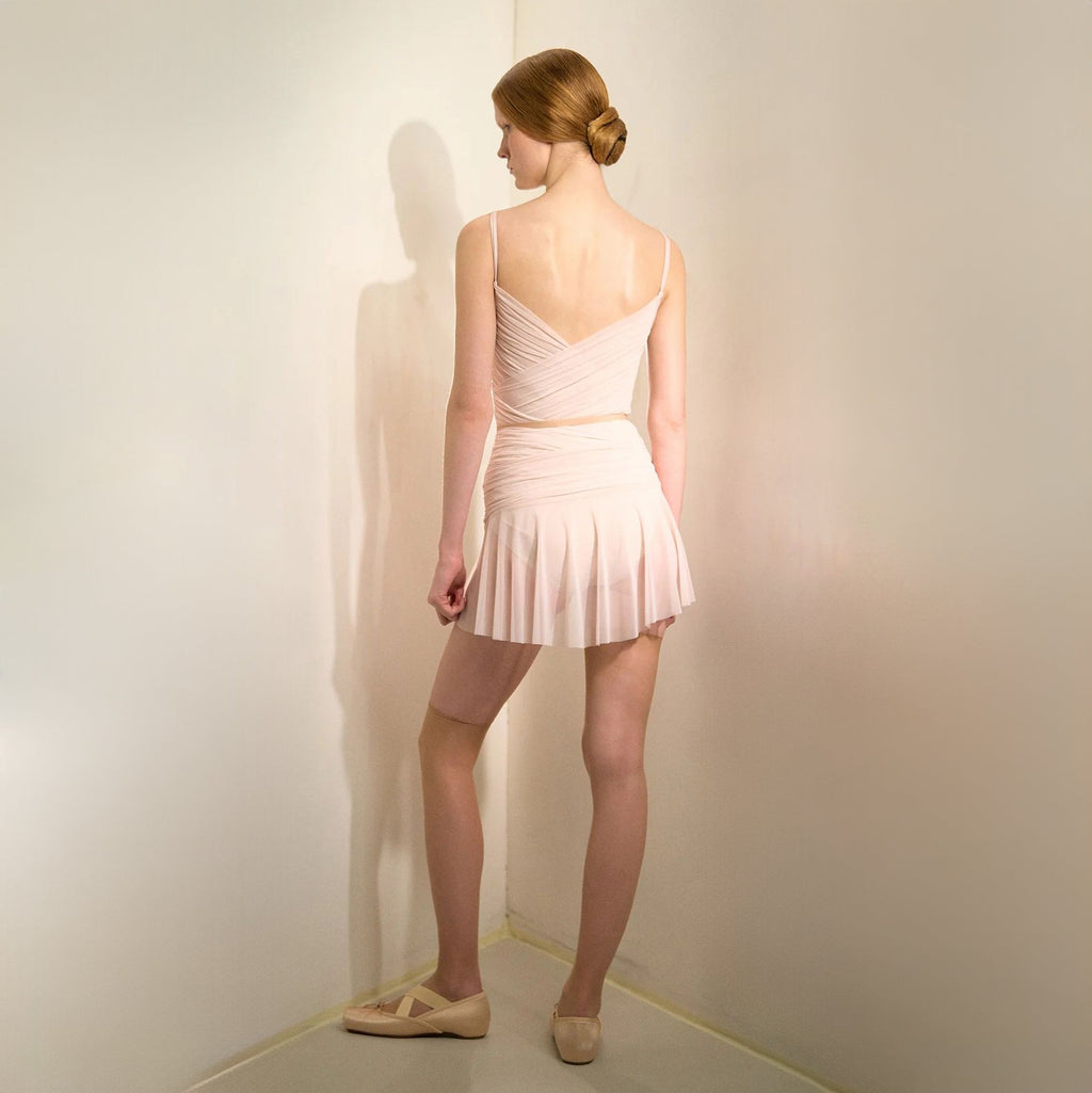 Women Pearl Blush "GRÈS" Ballet Tulle Skirt(253SK63DO/pearl blush)
