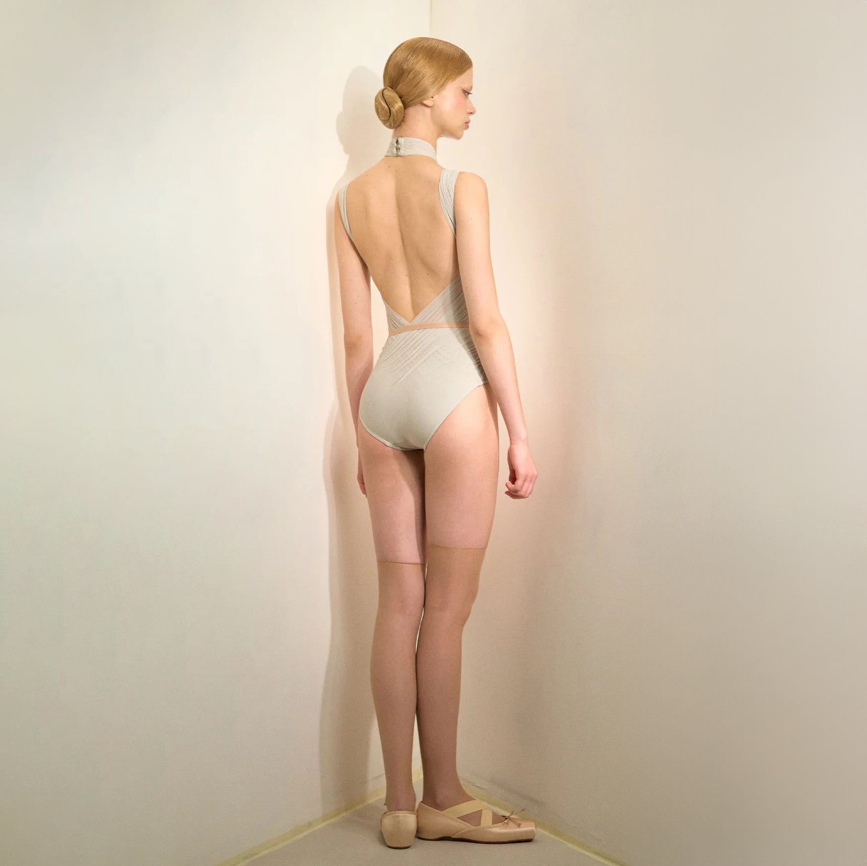 Women Pearl Sage "GRÈS" Ballet Onesies(253LE74VD/pearl sage)