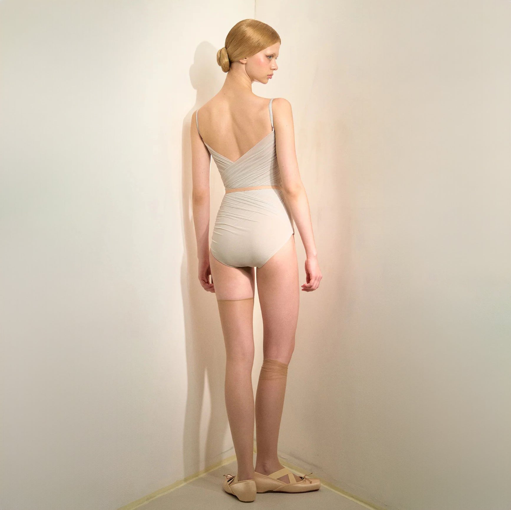 Women Pearl Sage "GRÈS" Ballet Onesies(253LE61VD/pearl sage)