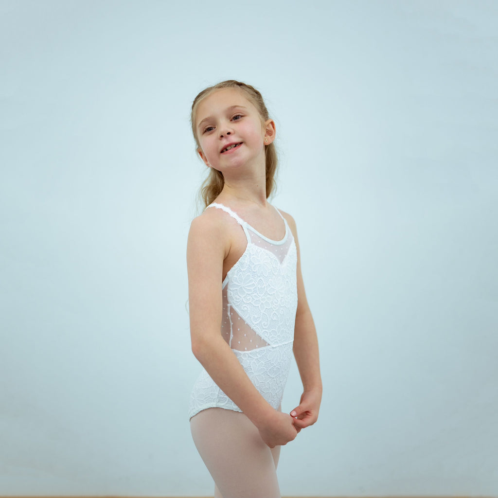 Girls White Ballet Onesies(1724/White)