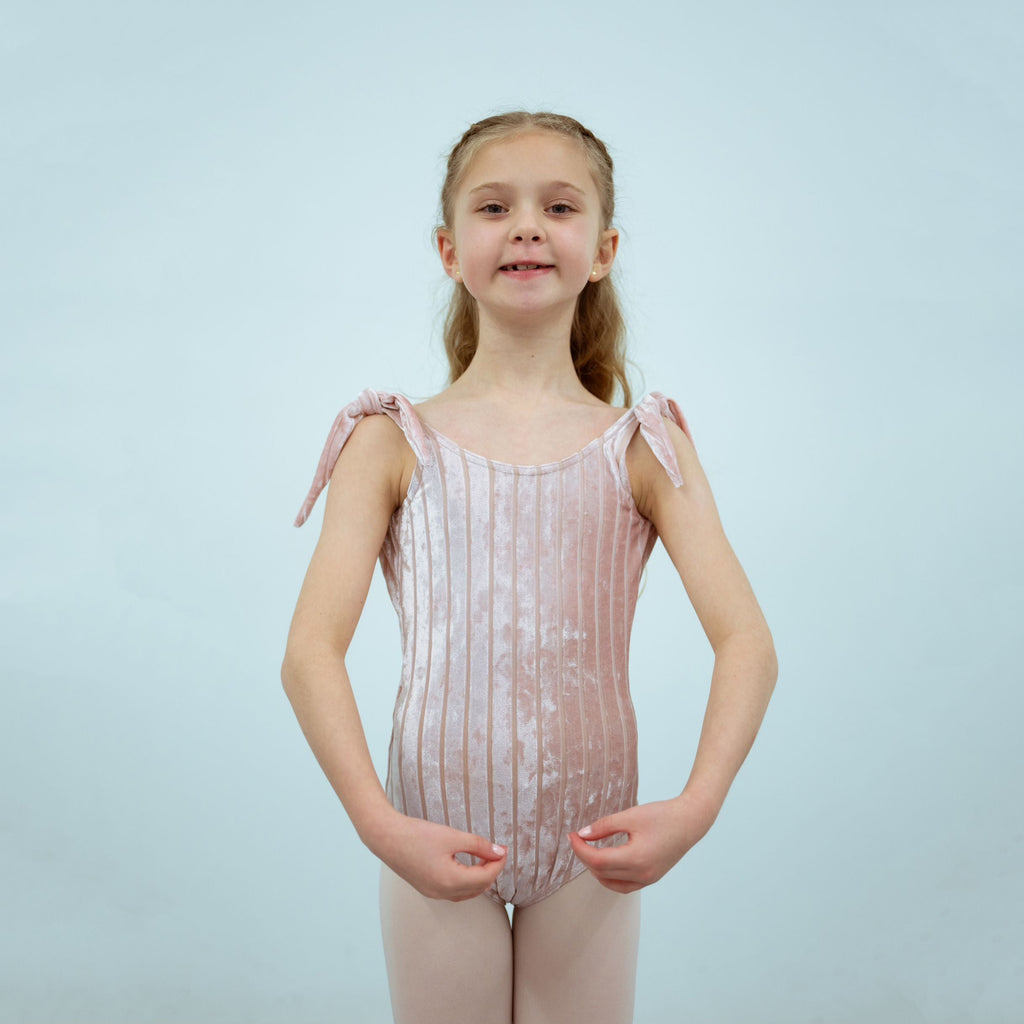 Girls Light Pink Velvet Ballet Onesies(1727/Pink)
