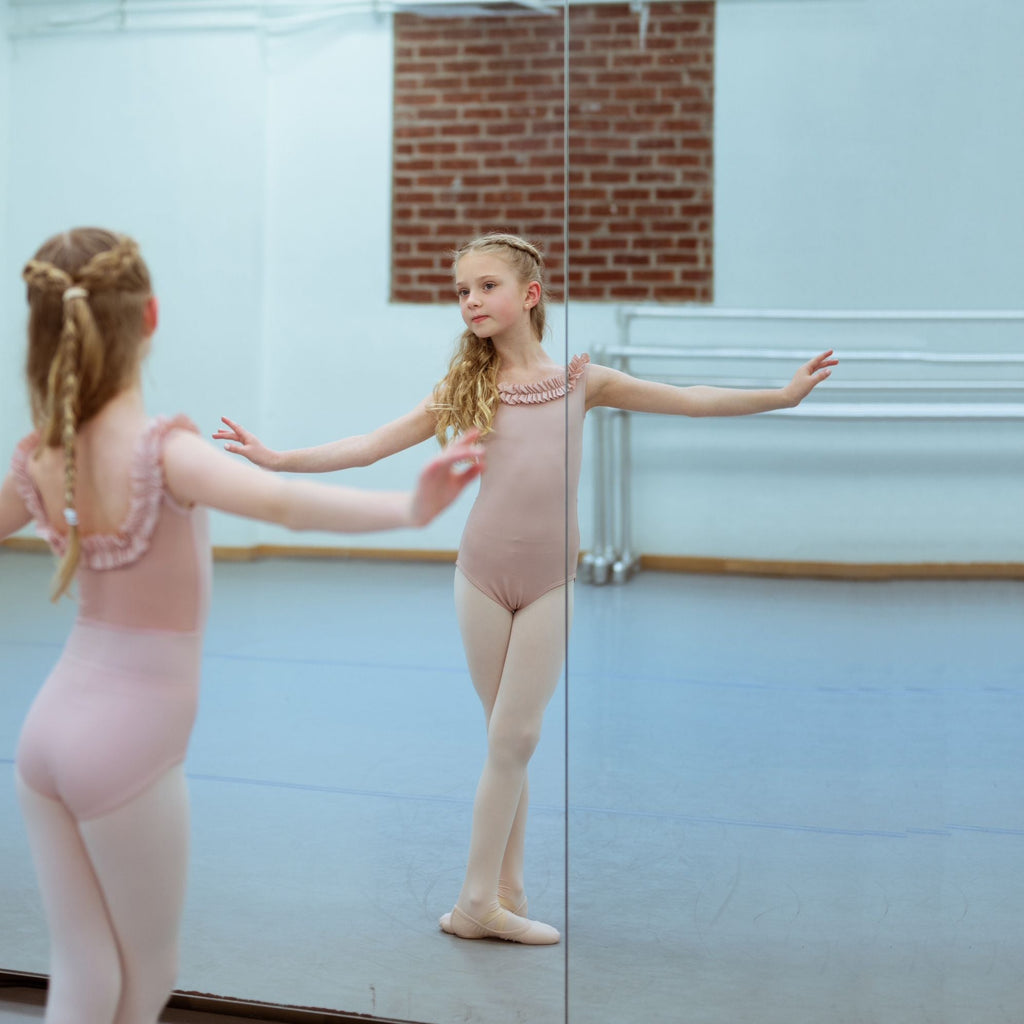 Girls Pink Ballet Onesies(1828/Dusty Pink)
