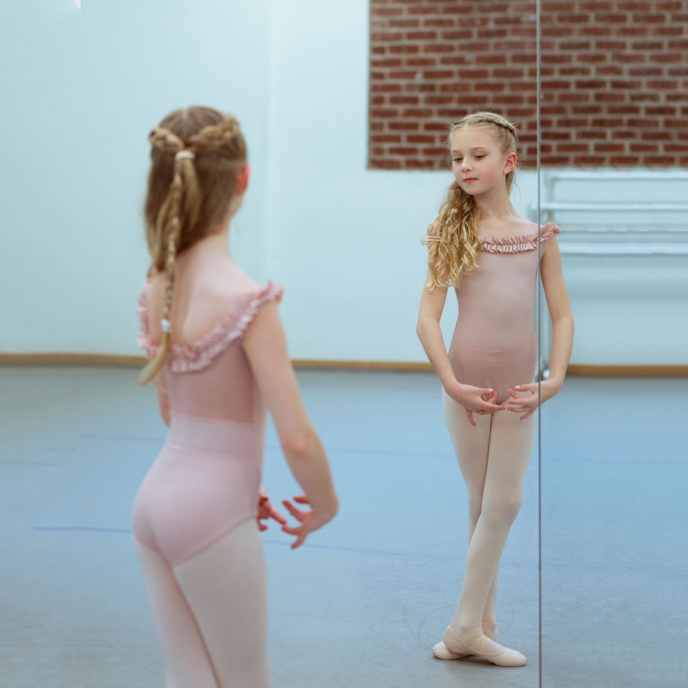 Girls Pink Ballet Onesies(1828/Dusty Pink)