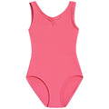 Girls Pink Doll Ruched Leotard And Wide Straps