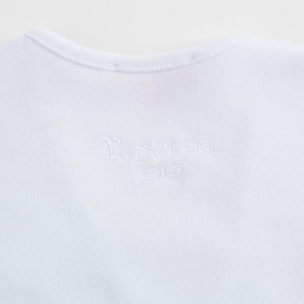 Girls White Cotton Top