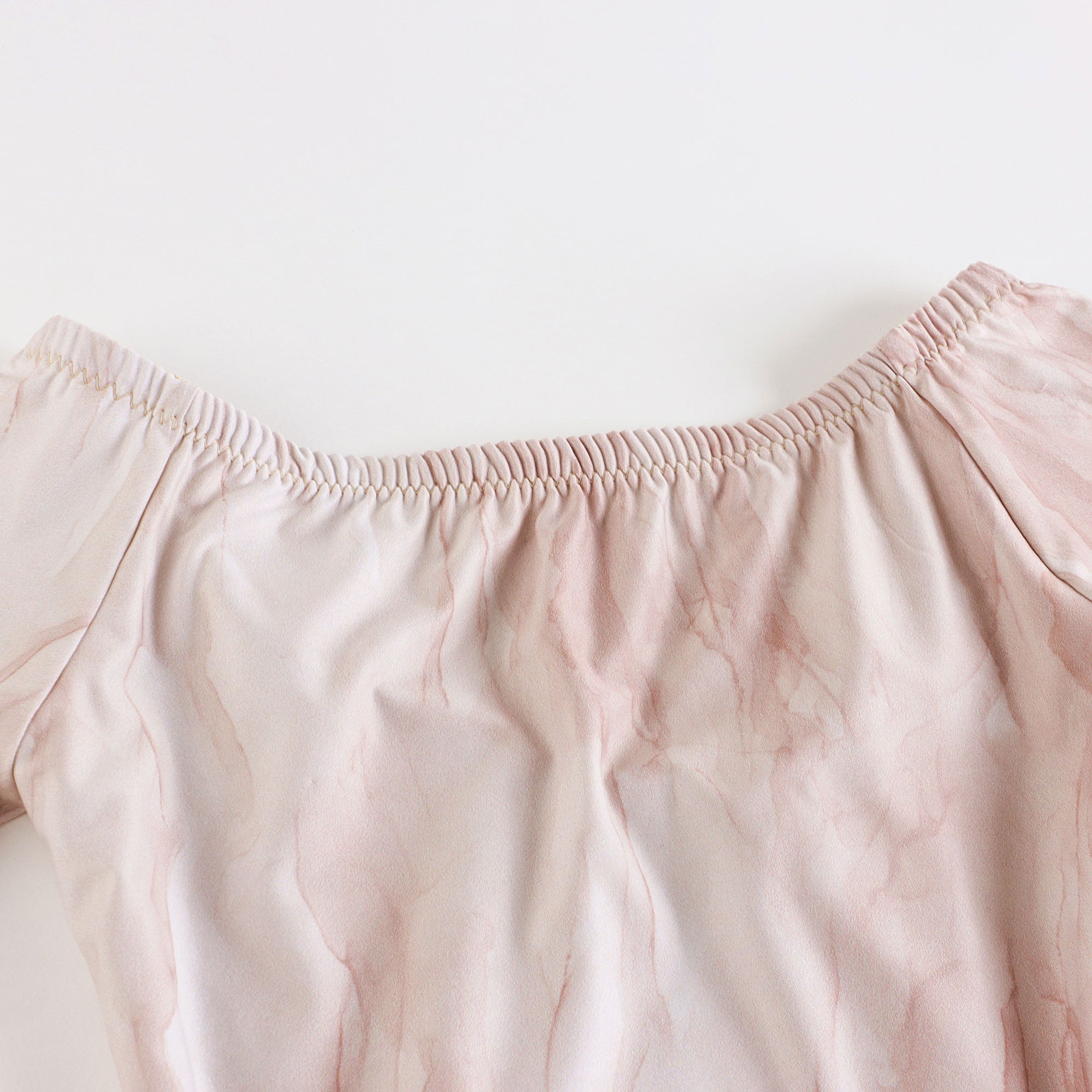 Girls Light Pink Boatneck Ballet Onesies