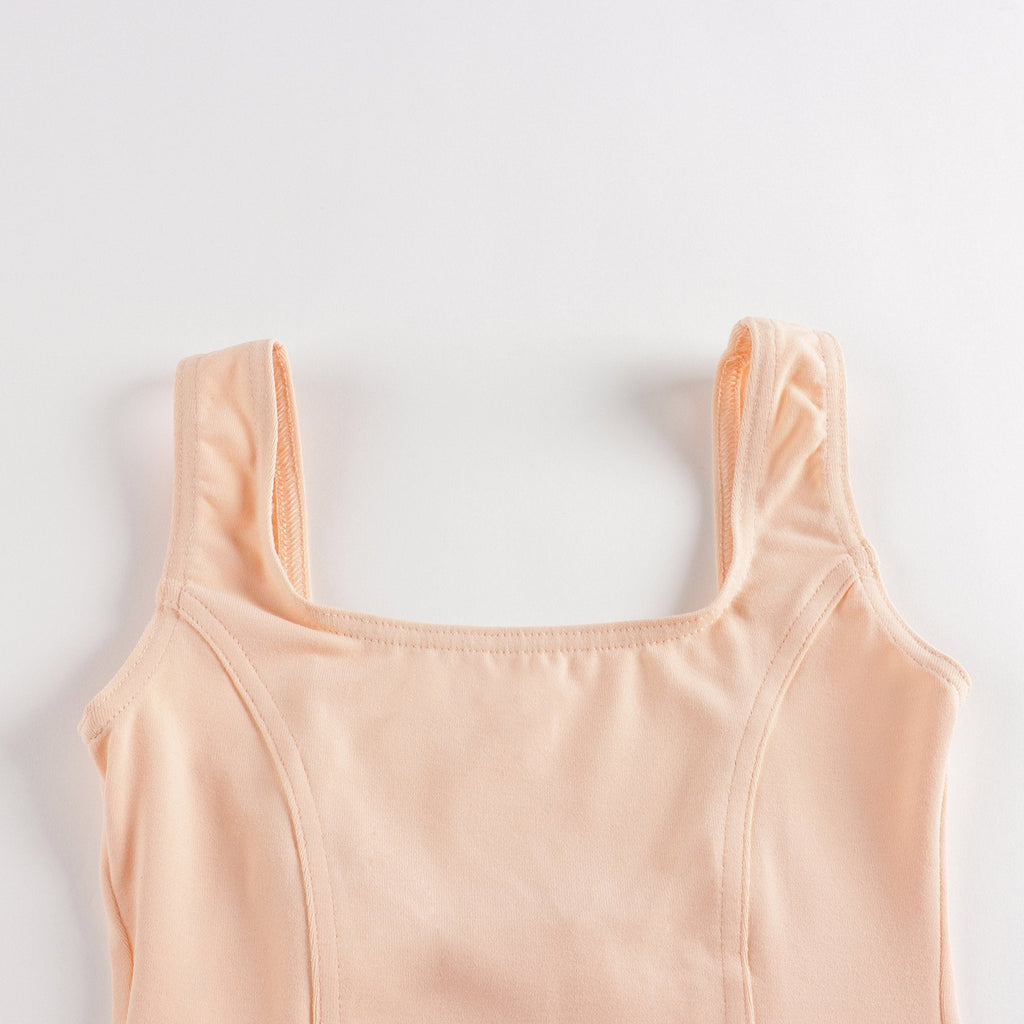 Girls Peach Ballet Onesies