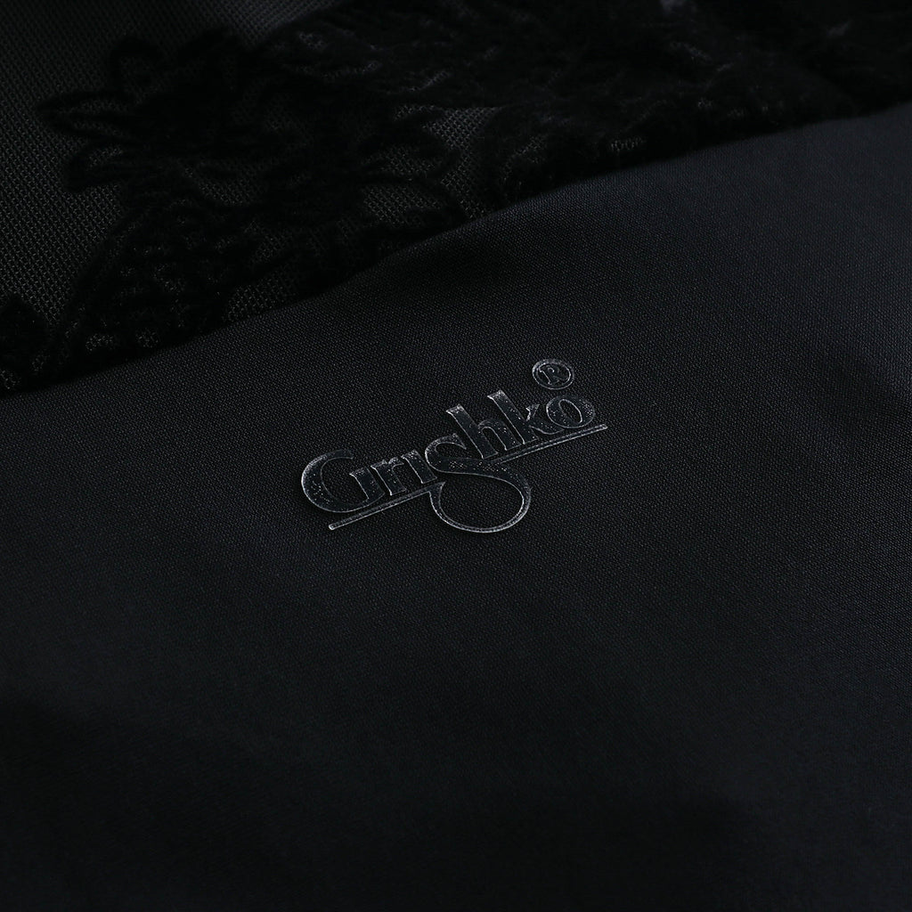 Women Black Velvet Ballet Onesies With Lining(DA4049MP/black)