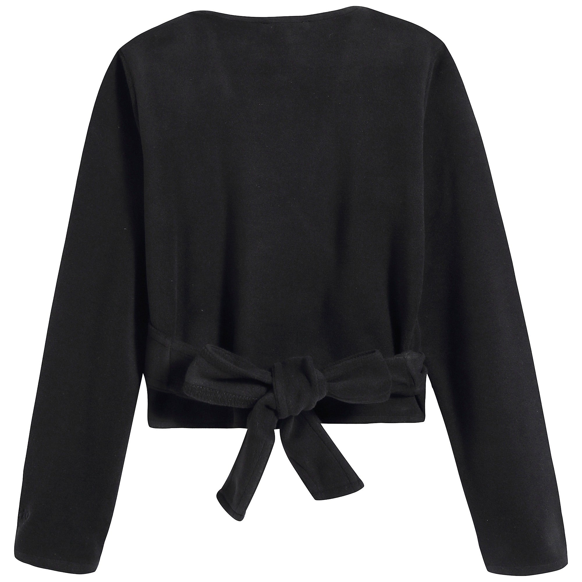 Girls Black V-neck Top