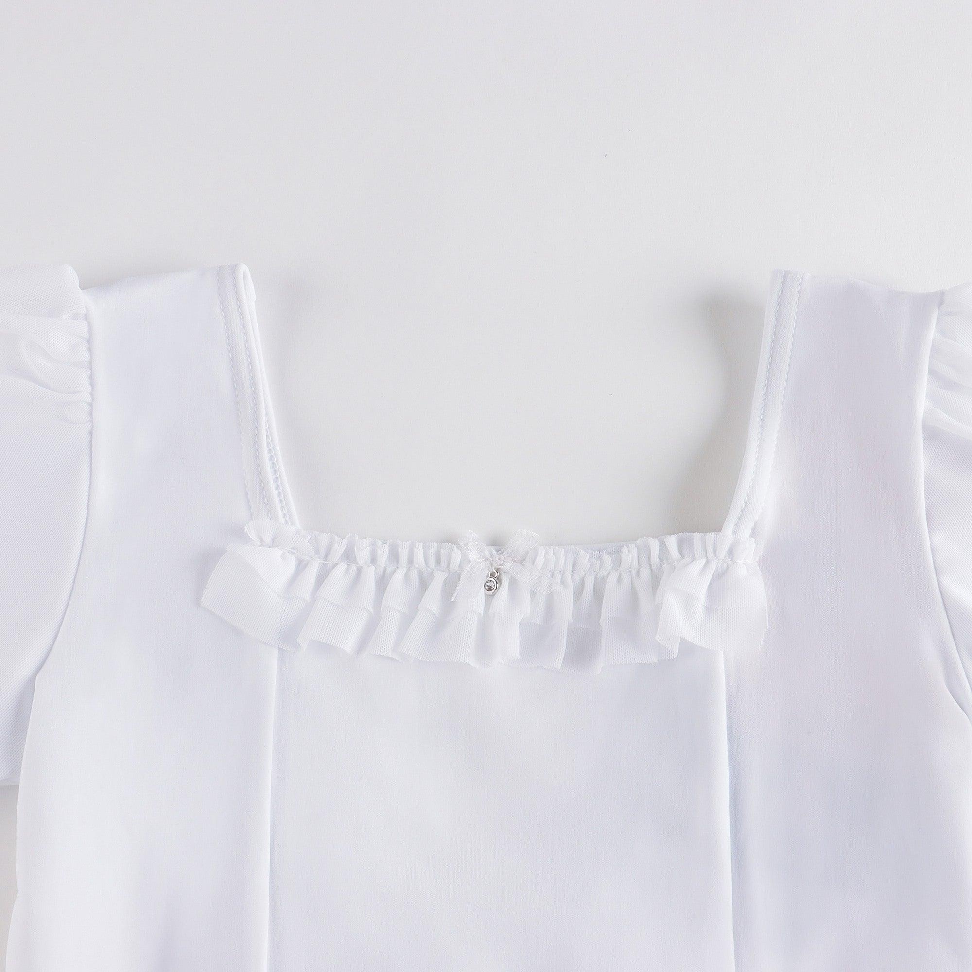 Girls White Ballet Onesies