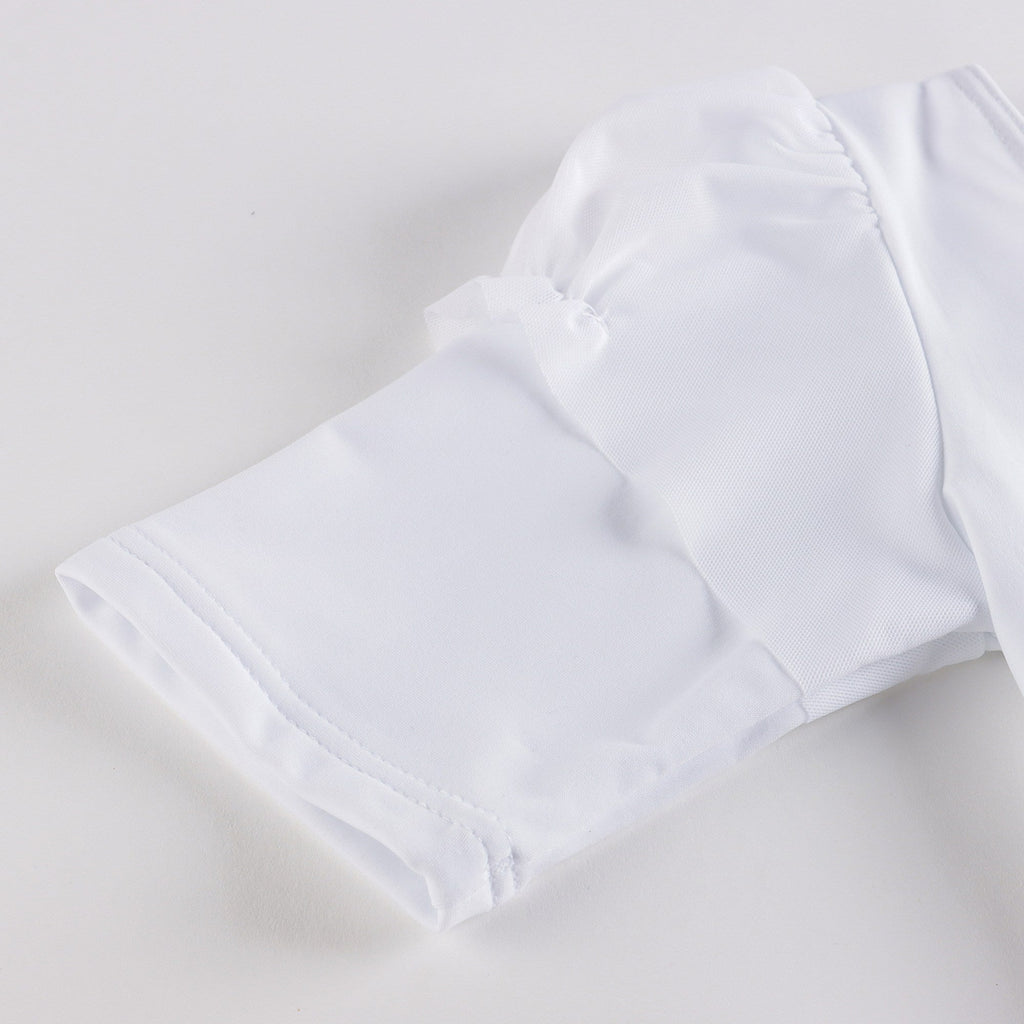 Girls White Ballet Onesies