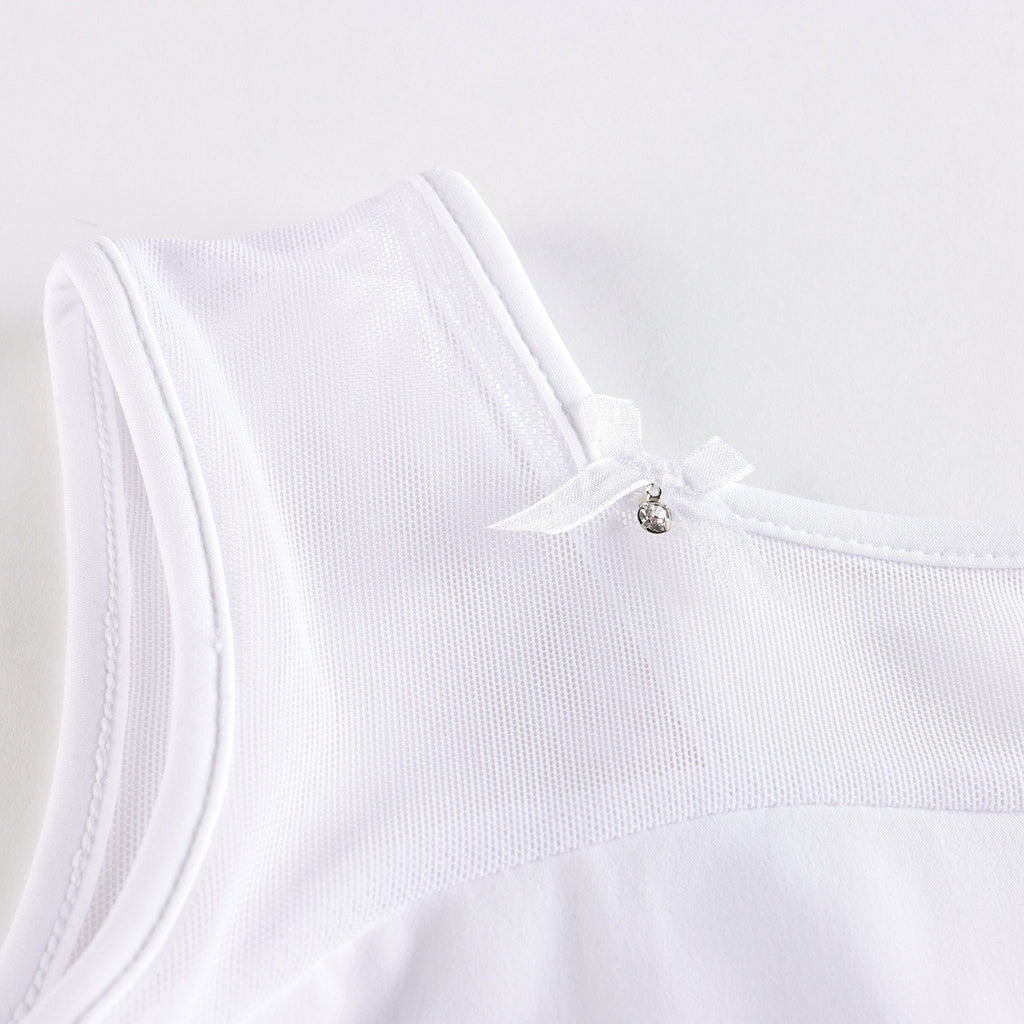Girls White Ballet Onesies