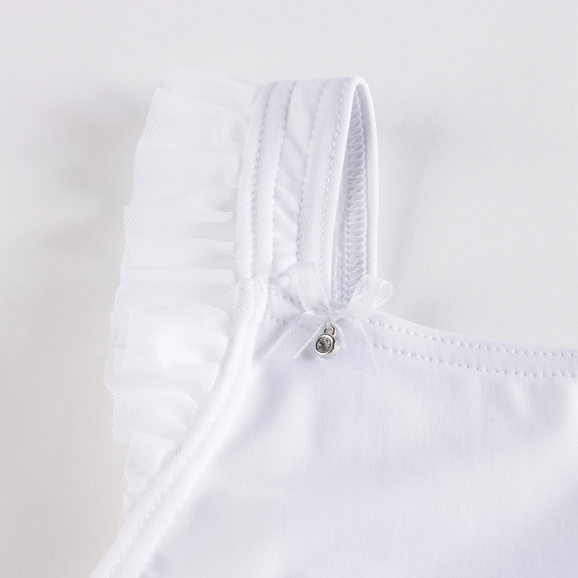 Girls White Ballet Onesies
